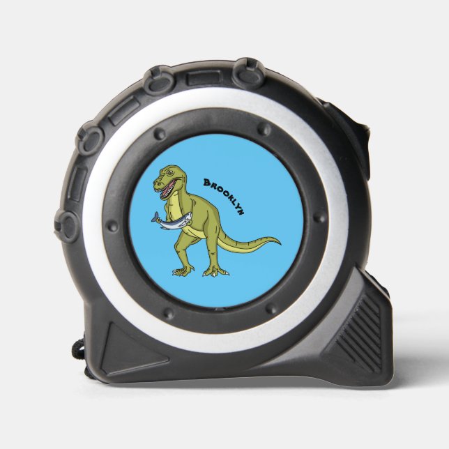 Mètre Ruban Illustration de dinosaure T rex drôle (Recto)