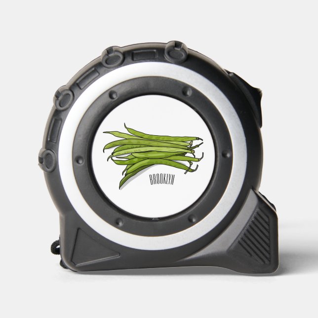 Mètre Ruban Illustration de haricots verts (Recto)