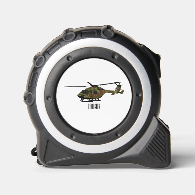 Mètre Ruban Illustration de l'hélicoptère de l'armée (Recto)