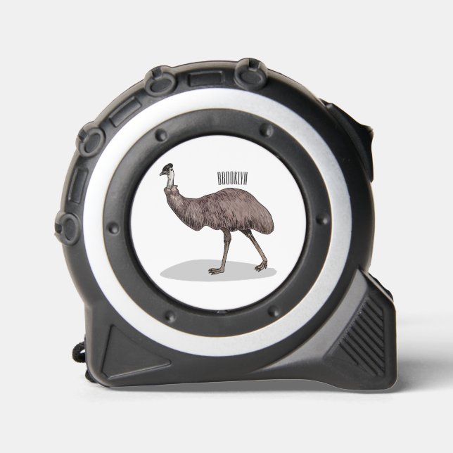Mètre Ruban Illustration d'Emu bird (Recto)