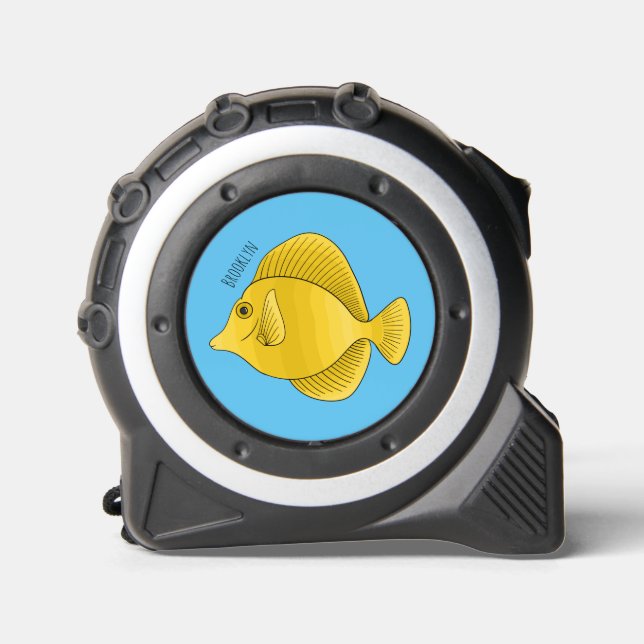 Mètre Ruban Illustration du poisson-tang jaune (Recto)