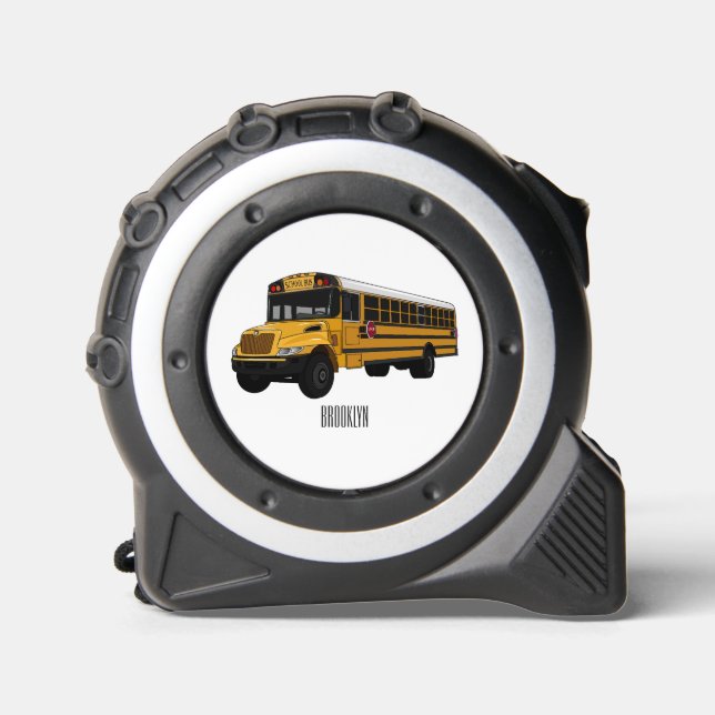 Mètre Ruban Illustration d'un autobus scolaire (Recto)
