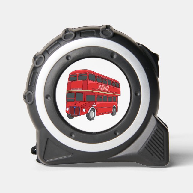 Mètre Ruban Illustration d'un bus à deux étages (Recto)