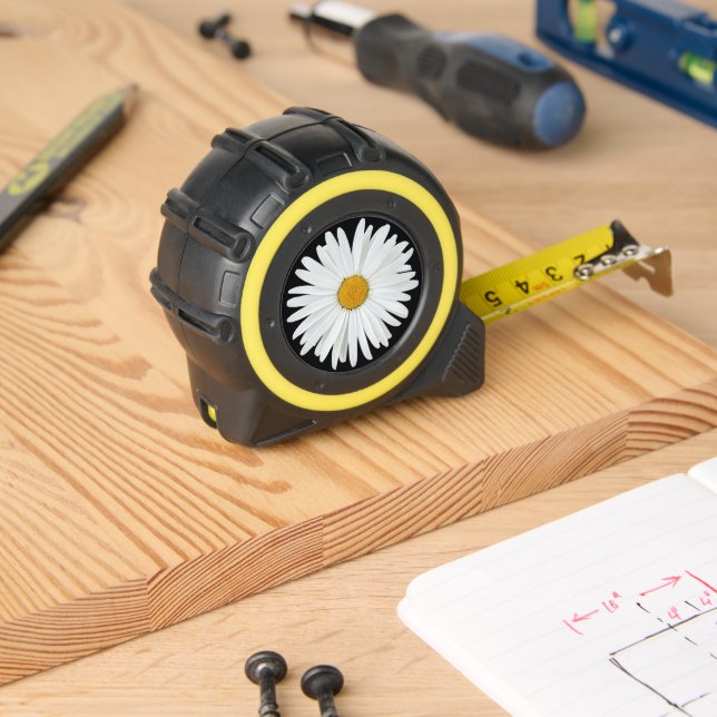 Mètre Ruban Joli blanc marguerite florale (Boiseries)