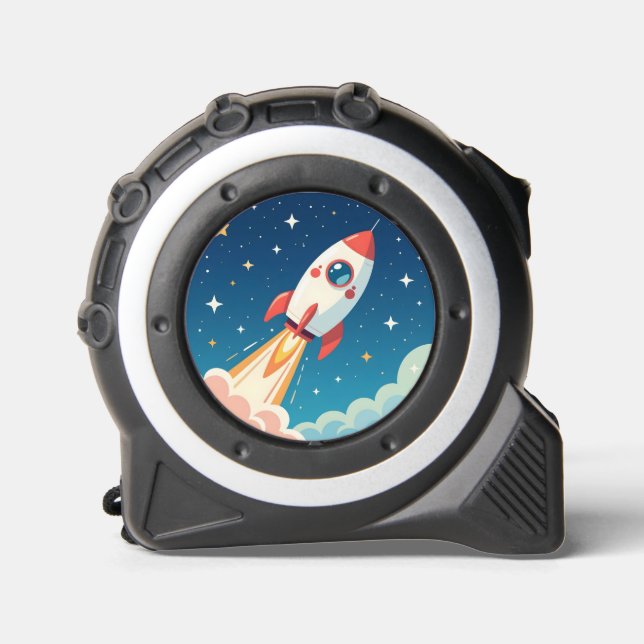 Mètre Ruban Joli fusée spatiale qui décolle (Recto)