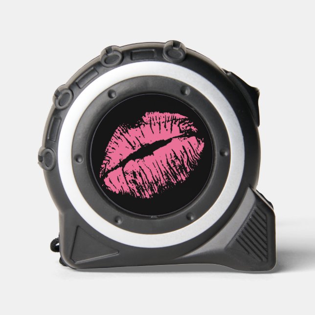 Mètre Ruban Kiss rose (Recto)
