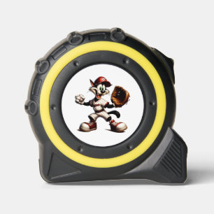 Mètre Ruban Lanceur de baseball Goofy Cat se prépare