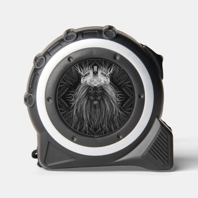 Mètre Ruban Lion avec monogramme de couronne (Recto)