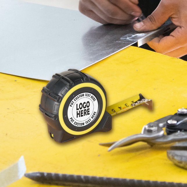 Mètre Ruban Logo personnalisé et promotion commerciale du text (Créateur téléchargé)