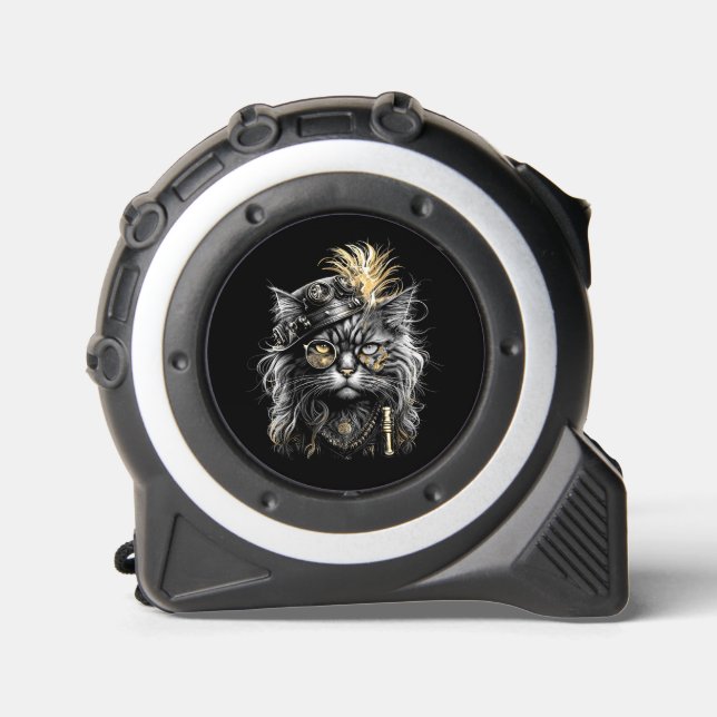Mètre Ruban Magnifique chat Steampunk  (Recto)
