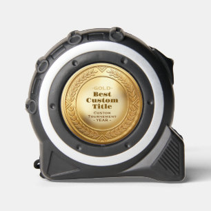 Mètre Ruban Médaille personnalisée 3D réaliste en feuille d'or