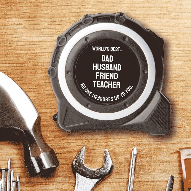 Mètre Ruban Meilleur papa personnalisé au monde (Créateur téléchargé)