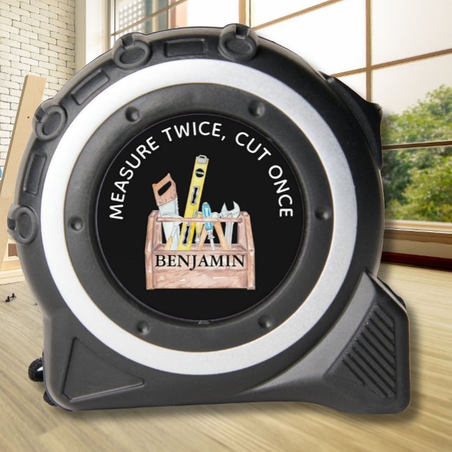 Mètre Ruban Mesure 2x Cut Once Tool Box Nom (Créateur téléchargé)