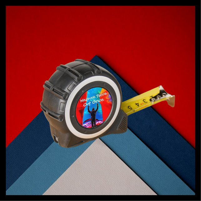 Mètre Ruban Mesure deux fois, coupe une fois Cadeau personnali (Créateur téléchargé)