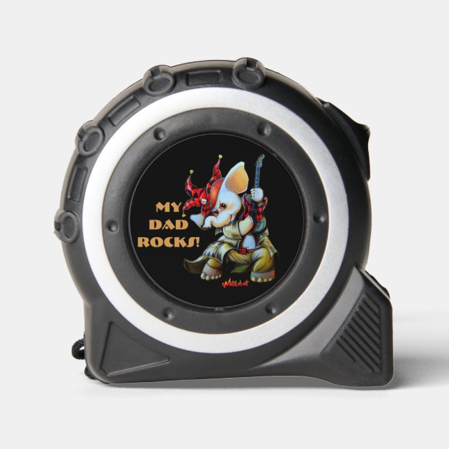 Mètre Ruban Metalphant Jester Mon papa Rocks Mesure de bande (Recto)