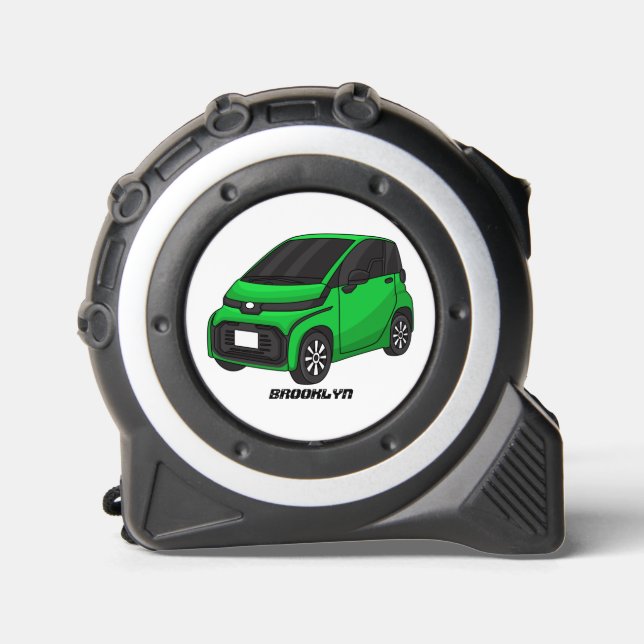Mètre Ruban Mignonne micro-voiture verte (Recto)