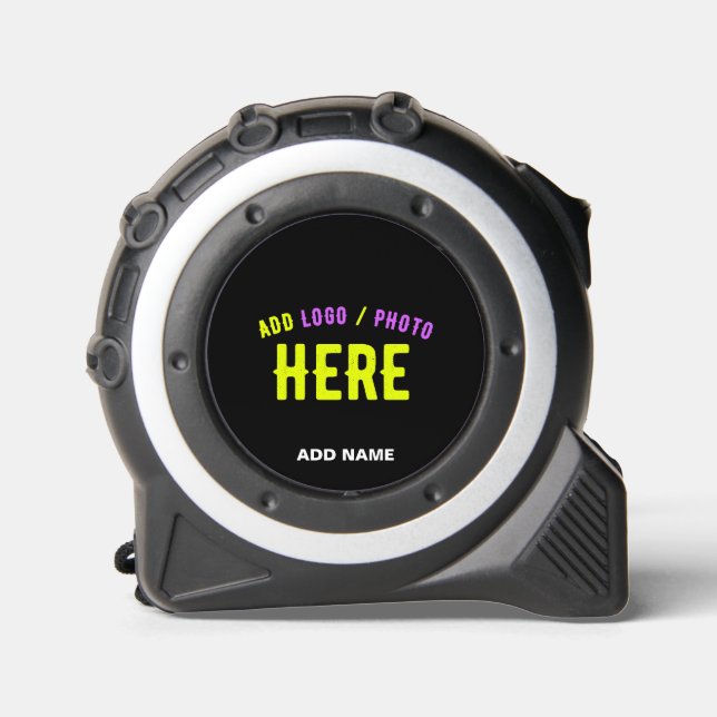 MÈTRE RUBAN MODERNE ET MODERNE PERSONNALISABLE NOIR VÉRIFIÉ (Recto)