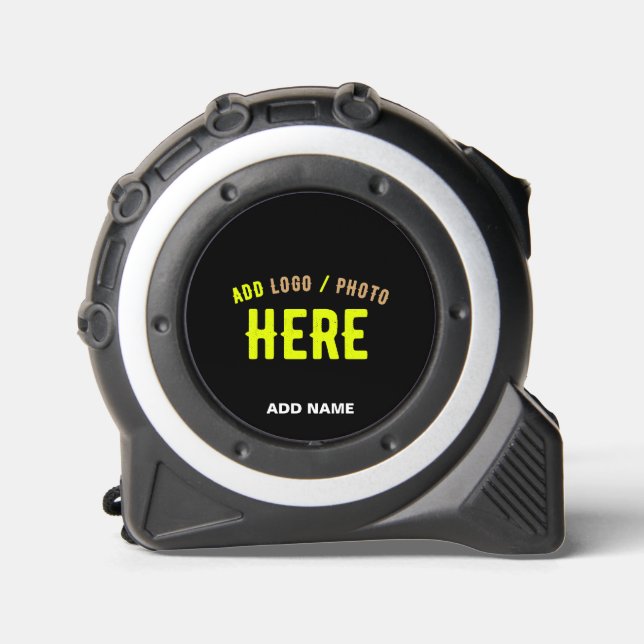 MÈTRE RUBAN MODERNE ET MODERNE PERSONNALISABLE NOIR VÉRIFIÉ (Recto)