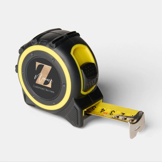 Mètre Ruban Monogram with Initial  & Custom Name Personalized (Angle)