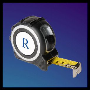 Mètre Ruban Monogramme bleu sur outil personnalisé pour homme 