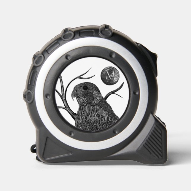 Mètre Ruban Monogramme de Pleine lune de faucon (Recto)