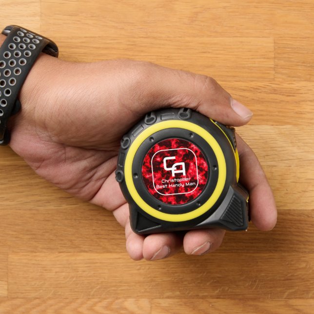 Mètre Ruban Monogramme fumée brun rouge (Maison)