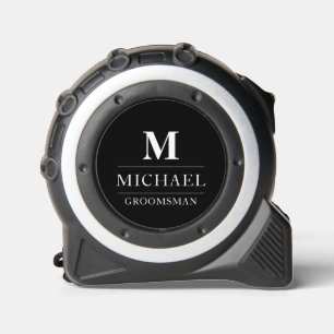 Mètre Ruban Monogramme moderne Groomsmen Cadeaux élégant Best 