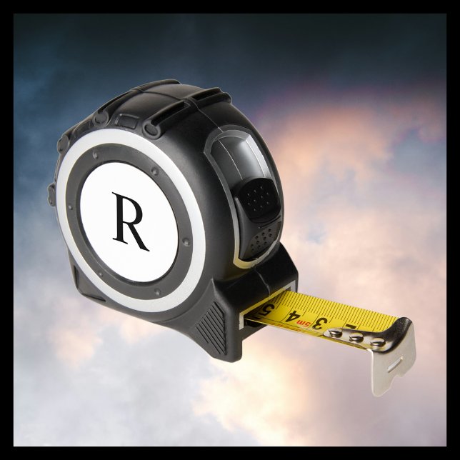 Mètre Ruban Monogramme noir sur cadeau d'outils pour homme à t (Créateur téléchargé)