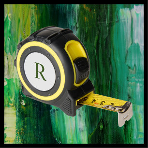 Mètre Ruban Monogramme vert sur outil personnalisé pour homme