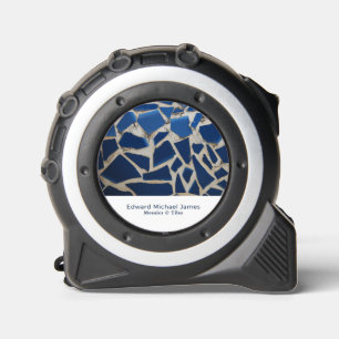 Mètre Ruban Mosaïque Bleue, Plancher, Installation De Carreaux