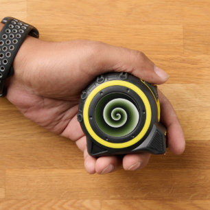 Mètre Ruban Motif moderne foncé profond vert élégant Twirl