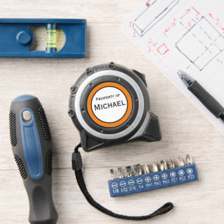 Mètre Ruban Nom de la Personnaliser et texte 16ft Belt Clip St