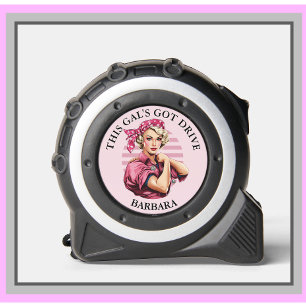 Mètre Ruban Nom du lecteur vintage Pink Gal's got