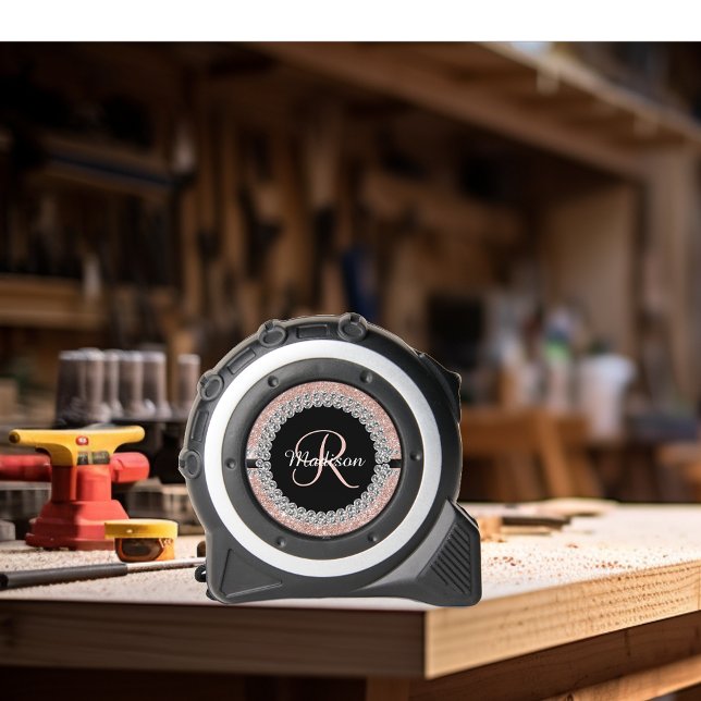 Mètre Ruban Parties scintillant diamant or Rose personnalisé L (Créateur téléchargé)