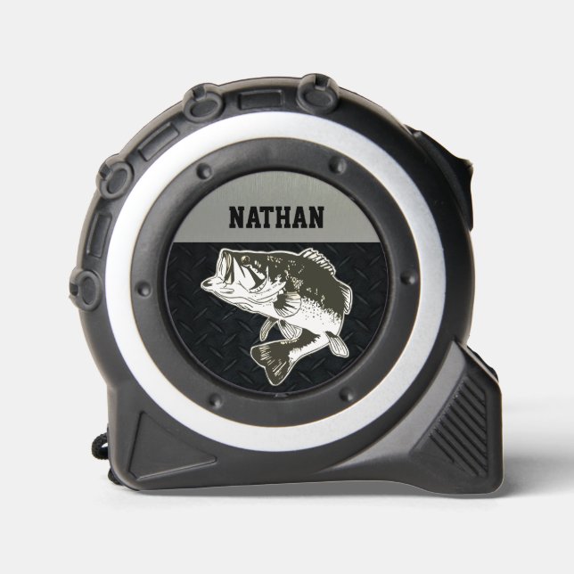 Mètre Ruban Pêche robuste Grosse Bouche Nom du pêcheur (Recto)