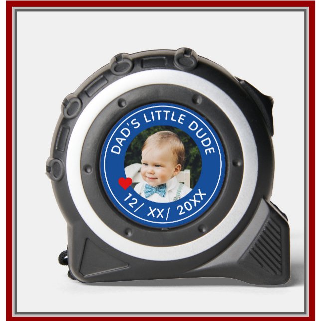 Mètre Ruban PÈRE'S PETIT DUDE Photo Date Bleu (Créateur téléchargé)