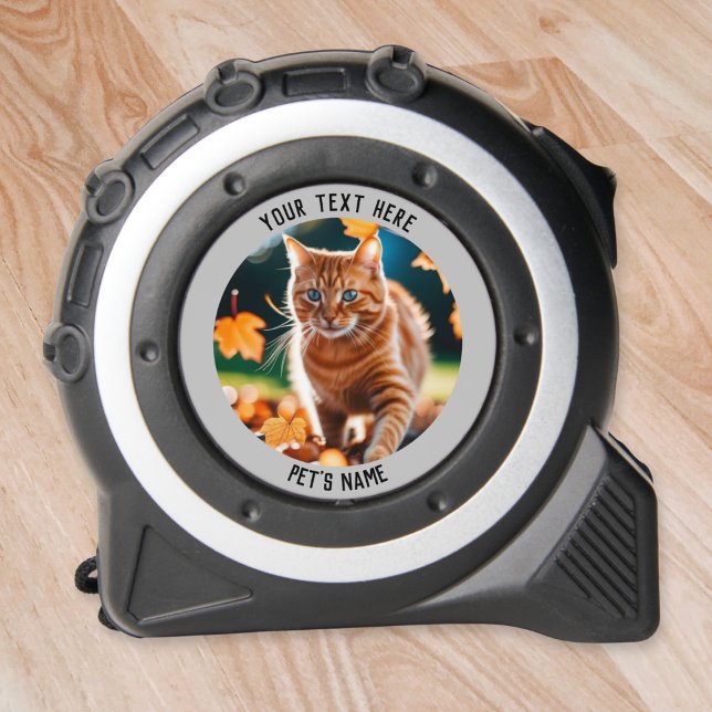 Mètre Ruban Photo de votre chat  (A tape measure for cat lovers, personalized with photo and pet's name)