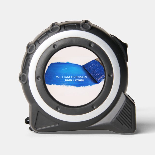 Mètre Ruban Pinceau bleu, Peintre & Décorateur (Recto)