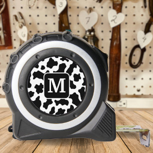 Mètre Ruban Poster de animal de vache tacheté noir et blanc Mo