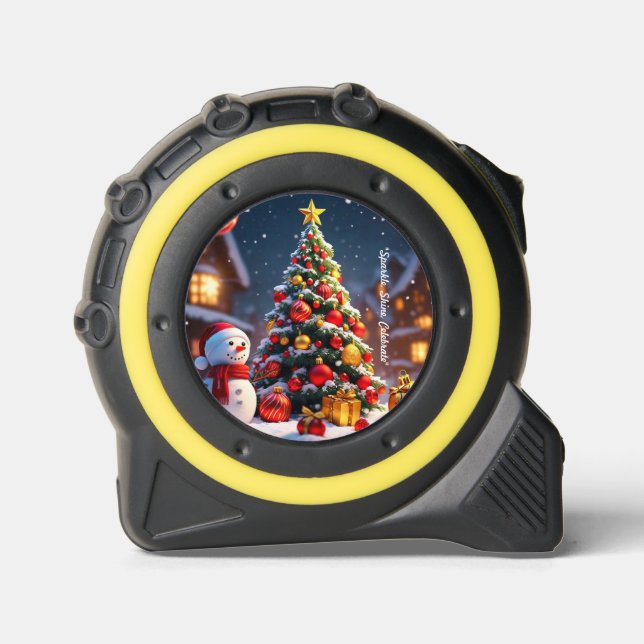 Mètre Ruban "Rêves dorés de Noël" (Recto)