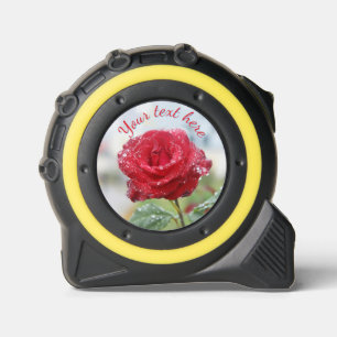 Mètre Ruban Rose en gouttes de pluie