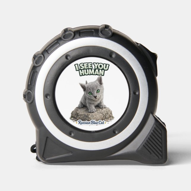 Mètre Ruban Russian Blue Kitten Tape Measure (Recto)