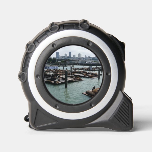 Mètre Ruban San Francisco et Pier 39 Sea Lions City Skyline (Recto)