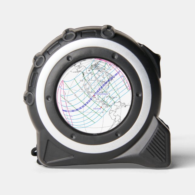Mètre Ruban Total Solaire Eclipse 2024 Global Path (Recto)