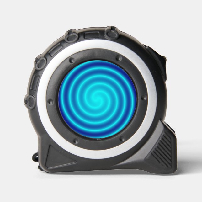 Mètre Ruban Vertigo bleu spirale (Recto)