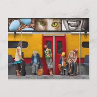 Métro / Carte postale Voyageurs seuls