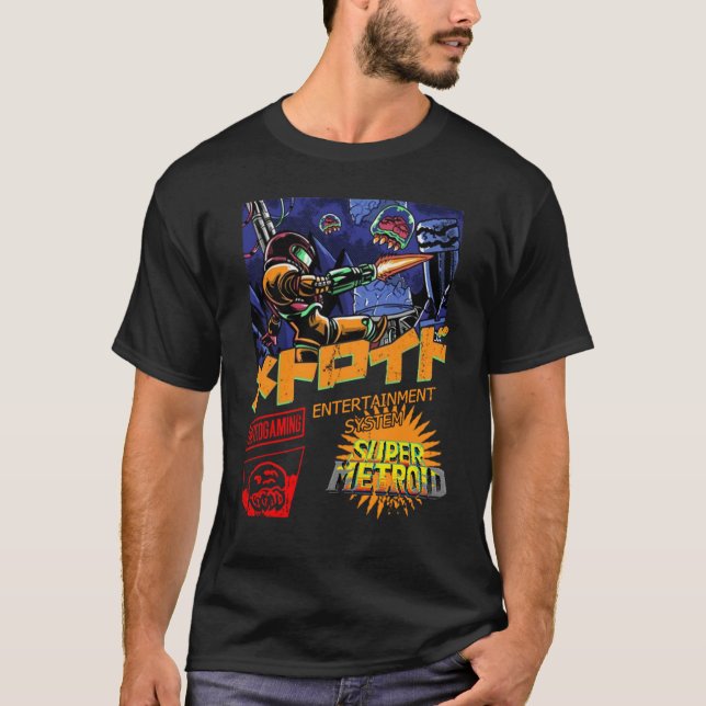 Metroid Dread Retro design graphique Samus T-Shirt (Devant)