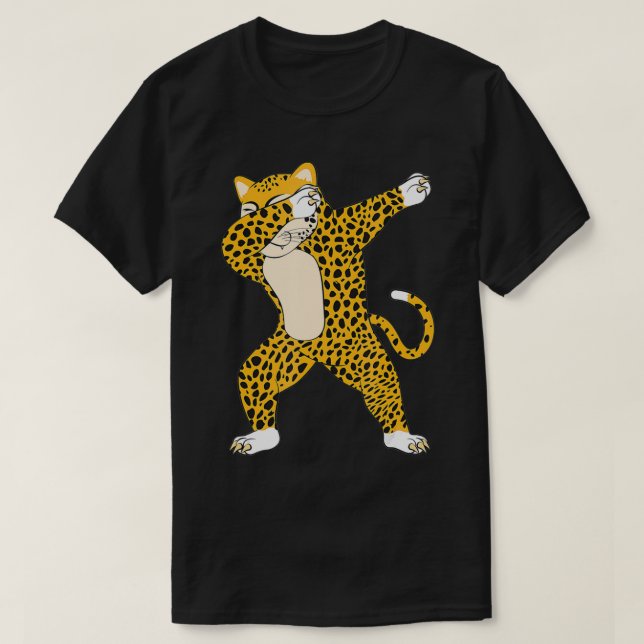 Mette Dabbing cheetah Funny cheetah Dab Tshirt Gif (Design devant)