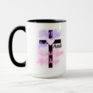 Mettez Dieu d'abord la Bible inspiré Faith Mug