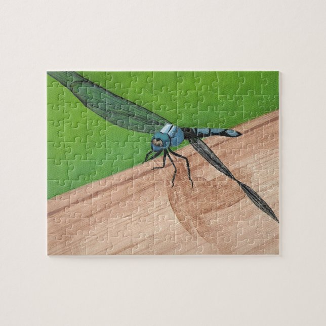 Mettez-le ensemble Blue Dragonfly sur un puzzle fe (Horizontal)